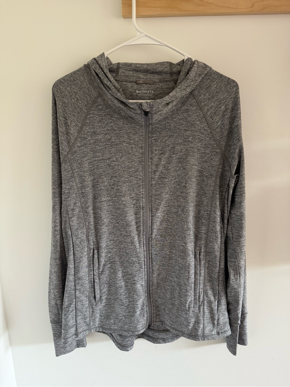 Athleta Gray Pacifica Illume UPF Relaxed Zip Up Jacket Medium